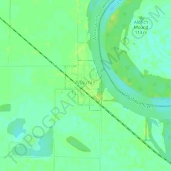 Maunie topographic map, elevation, terrain