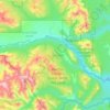 Ya Ha Tinda topographic map, elevation, terrain