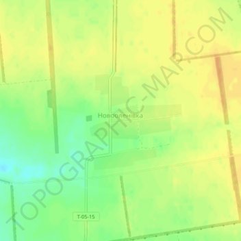 Novoolenivka topographic map, elevation, terrain