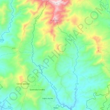 Cerro Puerco topographic map, elevation, terrain