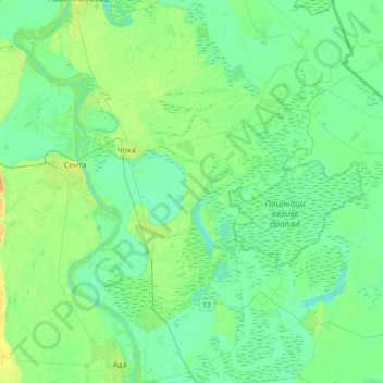 Coka Municipality topographic map, elevation, terrain