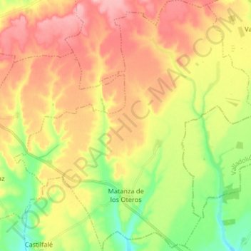 Matanza topographic map, elevation, terrain