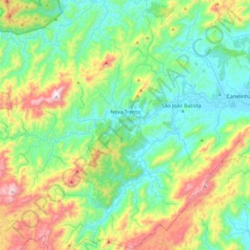 Nova Trento topographic map, elevation, terrain