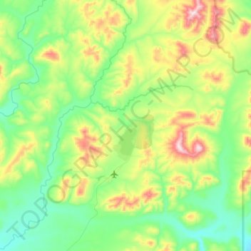 Red Dog Mine topographic map, elevation, terrain