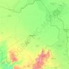 État de Borno topographic map, elevation, terrain