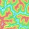 Hundred topographic map, elevation, terrain