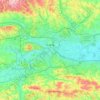 Krakau topographic map, elevation, terrain