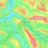 Bezirk Baden topographic map, elevation, terrain