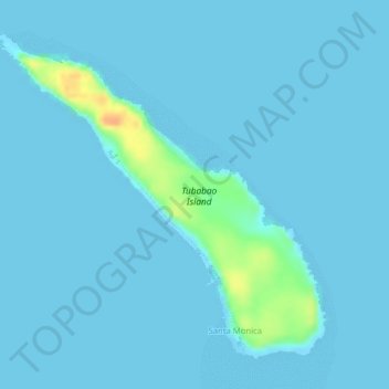 Tubabao topographic map, elevation, terrain