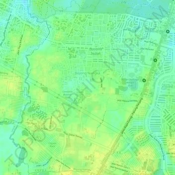 Bojong Nangka topographic map, elevation, terrain