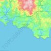 South Devon National Landscape topographic map, elevation, terrain