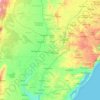 Rio Paraná topographic map, elevation, terrain