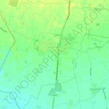 Acquafredda topographic map, elevation, terrain