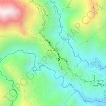 Sector Patio Bonito topographic map, elevation, terrain