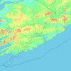 County Cork topographic map, elevation, terrain
