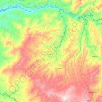 Pacto topographic map, elevation, terrain