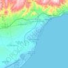 Roquetas de Mar topographic map, elevation, terrain