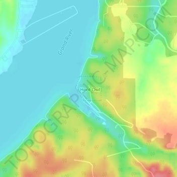 Hoot Owl topographic map, elevation, terrain