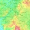 Wolverhampton topographic map, elevation, terrain