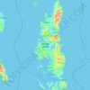 Dinagat Island topographic map, elevation, terrain