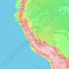 Peru topographic map, elevation, terrain