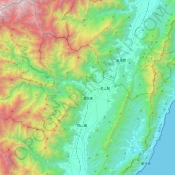 Haiduan topographic map, elevation, terrain