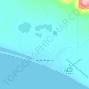 Brevig Mission topographic map, elevation, terrain