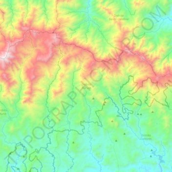 Distrito Ñürüm topographic map, elevation, terrain