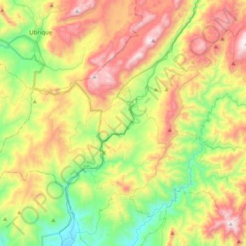 Cortes de la Frontera topographic map, elevation, terrain