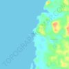 Tatlong Pulo Beach topographic map, elevation, terrain