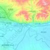 Donghe District topographic map, elevation, terrain