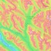 Kicking Horse River topographic map, elevation, terrain