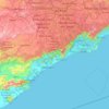 Região Metropolitana da Baixada Santista topographic map, elevation, terrain
