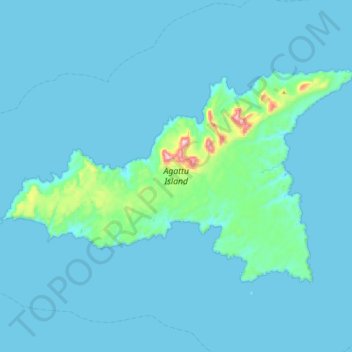 Agattu Island topographic map, elevation, terrain