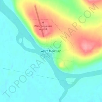 White Mountain topographic map, elevation, terrain