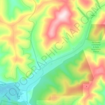 Fox topographic map, elevation, terrain
