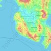 Soccsksargen topographic map, elevation, terrain