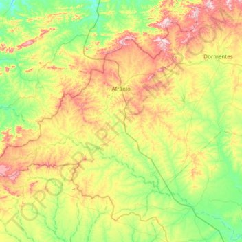 Afrânio topographic map, elevation, terrain