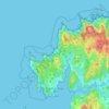 Camariñas topographic map, elevation, terrain