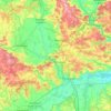 Danube-Ries topographic map, elevation, terrain