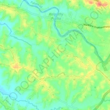 Mathoor topographic map, elevation, terrain
