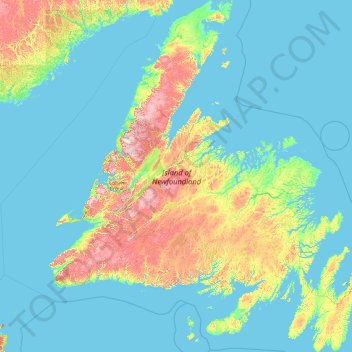 Isla de Terranova topographic map, elevation, terrain