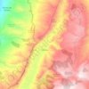 Confines topographic map, elevation, terrain