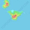 Isla Tortuga topographic map, elevation, terrain