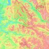 Shoshone County topographic map, elevation, terrain