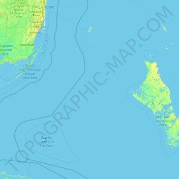 Bimini topographic map, elevation, terrain