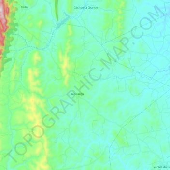 Tapiranga topographic map, elevation, terrain