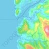 Caminha topographic map, elevation, terrain