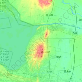 Xiaodian topographic map, elevation, terrain