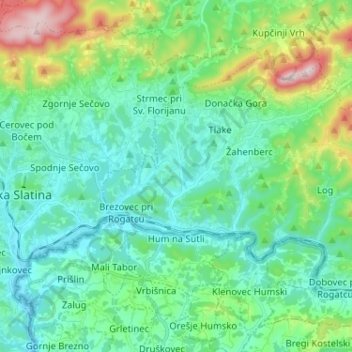 Rogatec topographic map, elevation, terrain